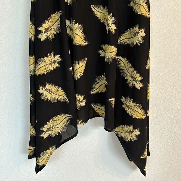 Disney Beauty and the Beast Cold Shoulder Dress Black Gold Size Small - Picture 4 of 13